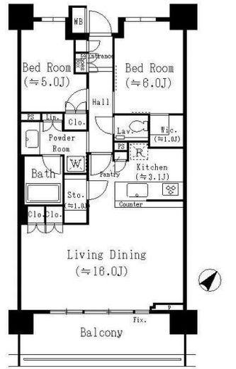 パークホームズ押上ザレジデンス　204号室　間取り