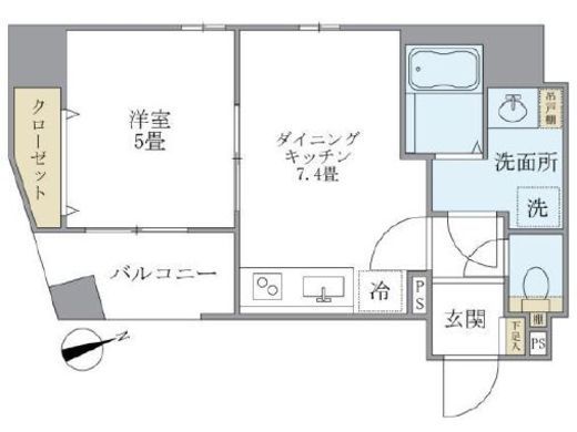 KDXレジデンス元浅草　401号室　間取り