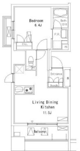 パークアクシス押上　705号室　間取り