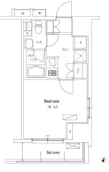 パークアクシス押上　801号室　間取り