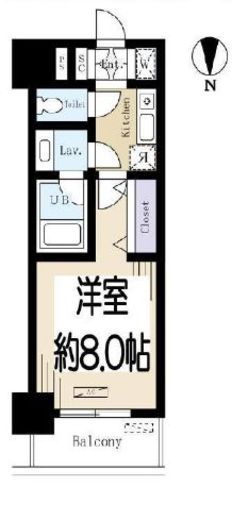 ドゥーエ蔵前　702号室　間取り