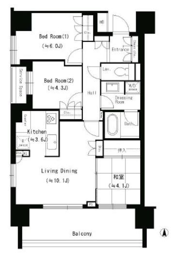 パークホームズ錦糸町ヴェルデコート　502号室　間取り