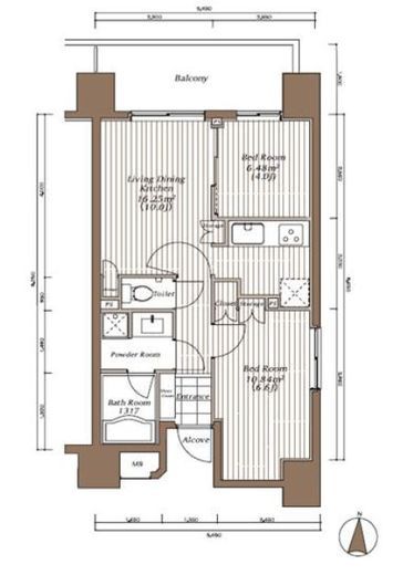ザ・パーククロス錦糸町レジデンス　503号室　間取り