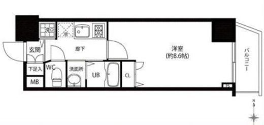 エルスタンザ駒形　402号室　間取り