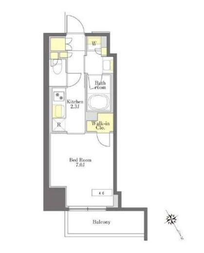 プライムメゾン浅草橋　307号室　間取り