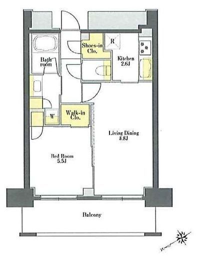 プライムメゾン浅草橋　902号室　間取り