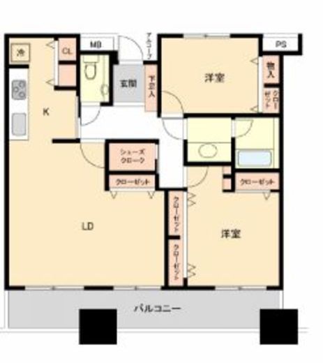 リバーサイド隅田セントラルタワーパレス　2702号室　間取り