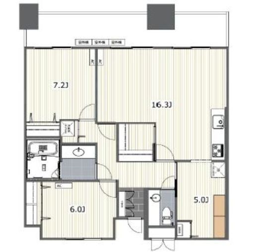 リバーサイド隅田セントラルタワーパレス　2810号室　間取り