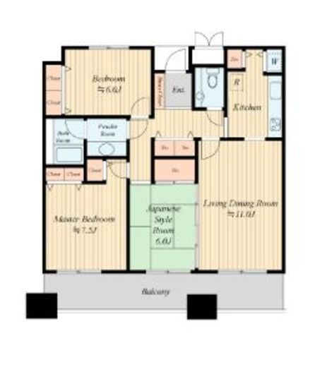 リバーサイド隅田セントラルタワーパレス　1707号室　間取り