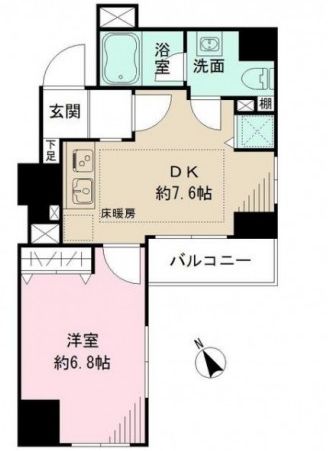 スパッジオ蔵前　603号室　間取り