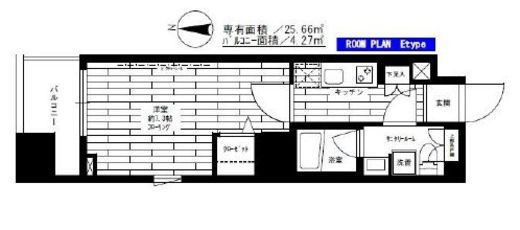 ステージグランデ菊川　403号室　間取り