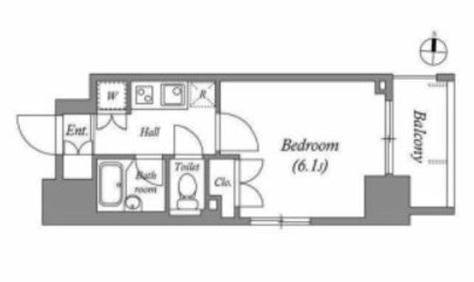 ステーションフロント両国　1003号室　間取り