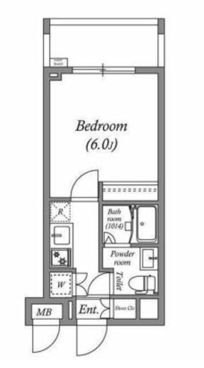 ステーションフロント両国　1205号室　間取り