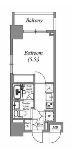 ステーションフロント両国　406号室　間取り
