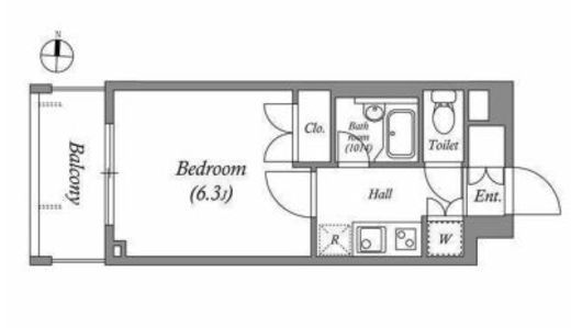 ステーションフロント両国　605号室　間取り