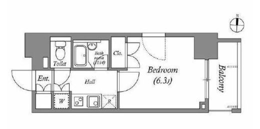 ステーションフロント両国　701号室　間取り