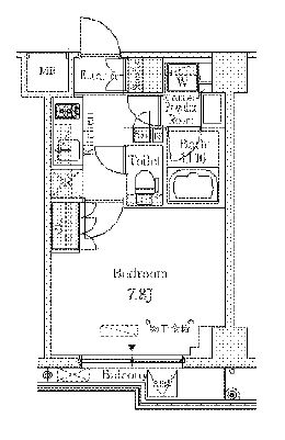レジデンス清澄白河スクエア　504号室　間取り
