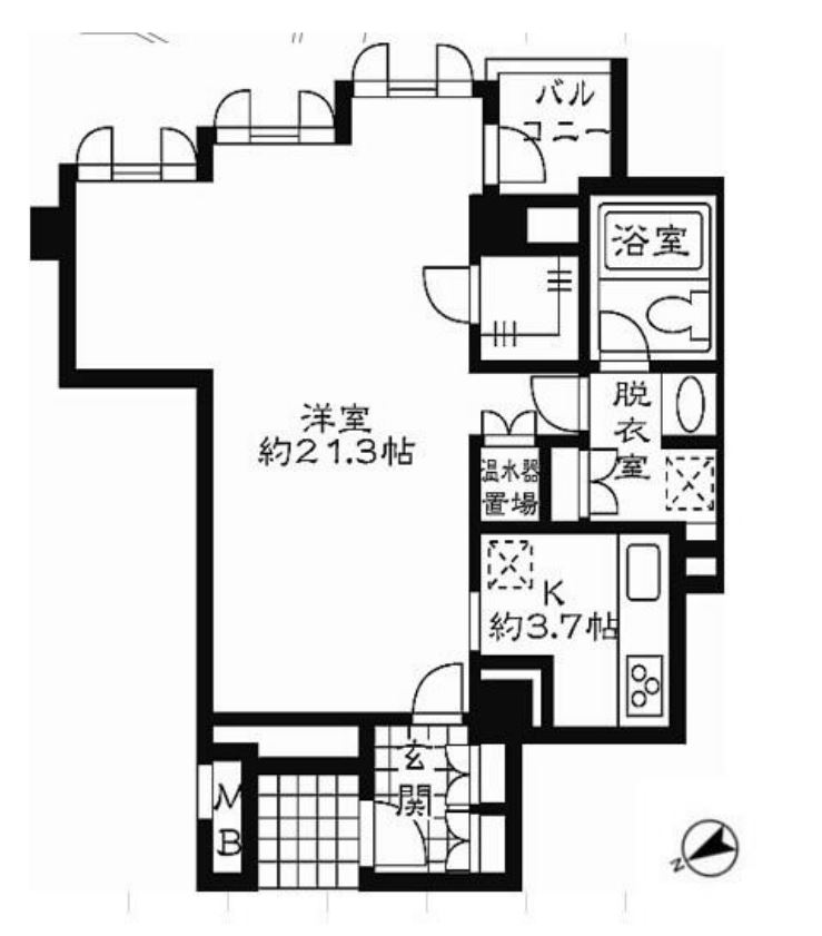 ストーリア赤坂　102号室　間取り