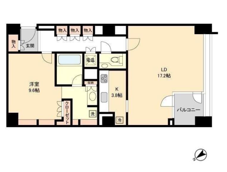 ストーリア赤坂　304号室　間取り