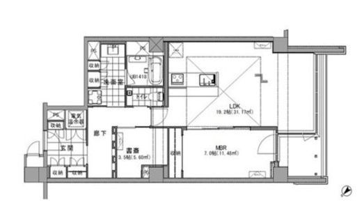 ストーリア赤坂　406号室　間取り