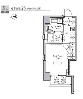プラウドフラット浅草橋　604号室　間取り