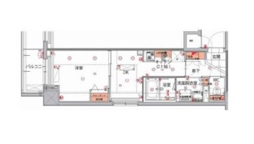 ハーモニーレジデンス菊川ステーションフロント　404号室　間取り