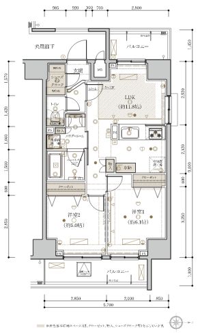 ステージグランデ元浅草　1205号室　間取り