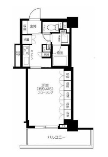 ライオンズタワー上野黒門町　307号室　間取り