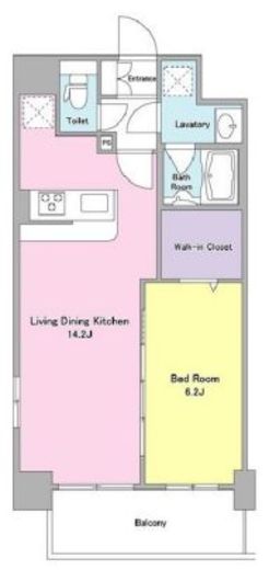 ラポール両国　804号室　間取り