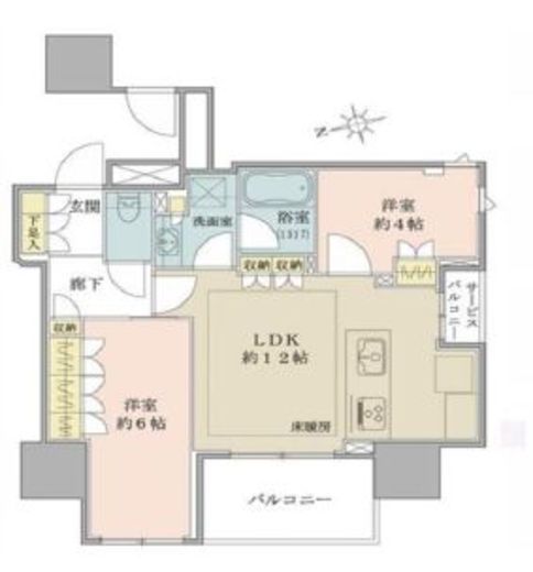 ブリリア上野ザ・レジデンス　1101号室　間取り