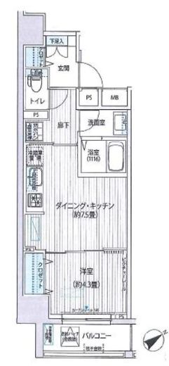 ワイズ柳橋　302号室　間取り