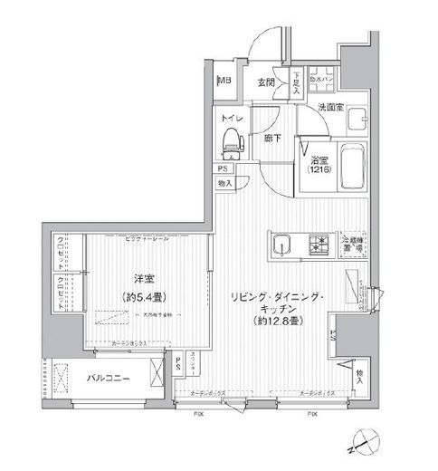 ワイズ柳橋　401号室　間取り