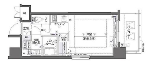 ZOOM両国　302号室　間取り
