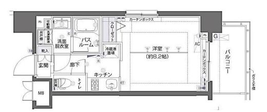 ZOOM両国　603号室　間取り