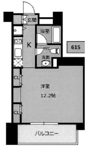 ニューシティアパートメンツ亀戸　615号室　間取り