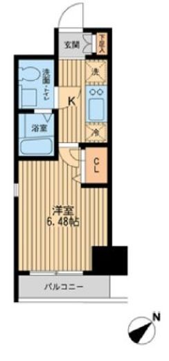 エコロジー潮見レジデンス　405号室　間取り