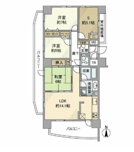 Be Cityキャナルウイング　415号室　間取り