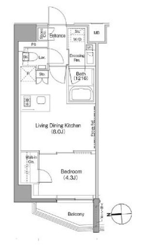 ザ・パークハビオ根岸三丁目　706号室　間取り