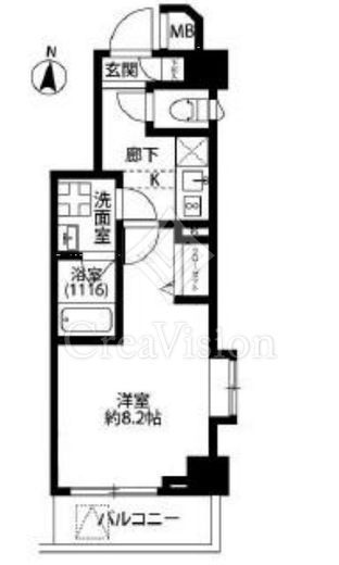 プレール・ドゥーク潮見2　701号室　間取り