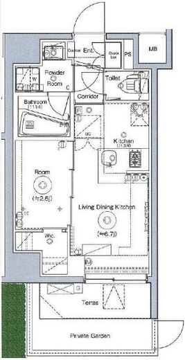 シーフォルム上野アジールコート　101号室　間取り