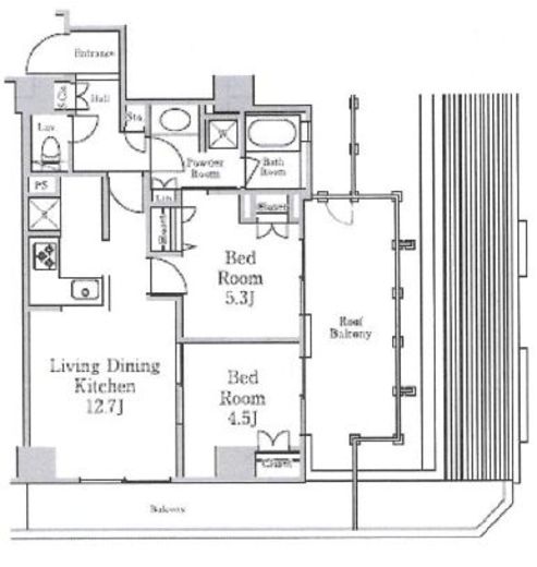 レジディア千駄木　505号室　間取り