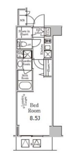 レジディア千駄木　506号室　間取り
