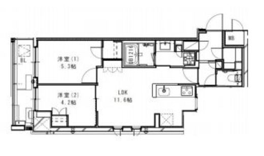 レジディア千駄木　601号室　間取り