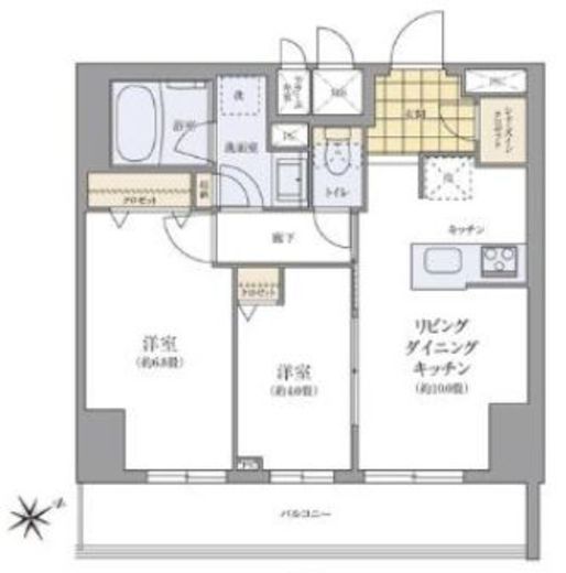 BLESS蔵前　1201号室　間取り