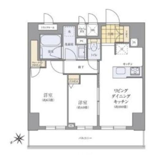 BLESS蔵前　1303号室　間取り