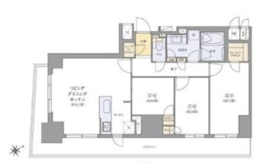 BLESS蔵前　1407号室　間取り