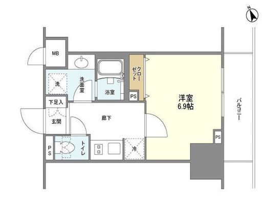 BLESS蔵前　218号室　間取り
