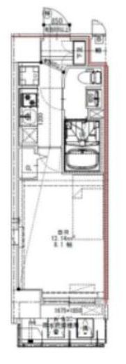 S-RESIDENCE錦糸町パークサイド (エスレジデンス錦糸町パークサイド)　401号室　間取り