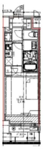 S-RESIDENCE錦糸町パークサイド (エスレジデンス錦糸町パークサイド)　607号室　間取り