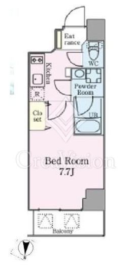 フレールコート錦糸公園　804号室　間取り